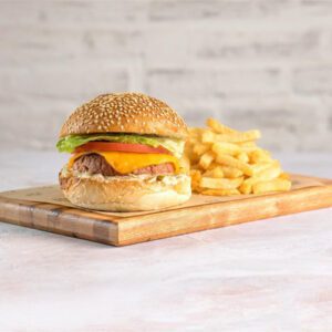 Vegan cheeseburger